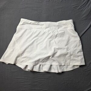 lululemon women's skirt tennis circut breaker white size 10 flaws